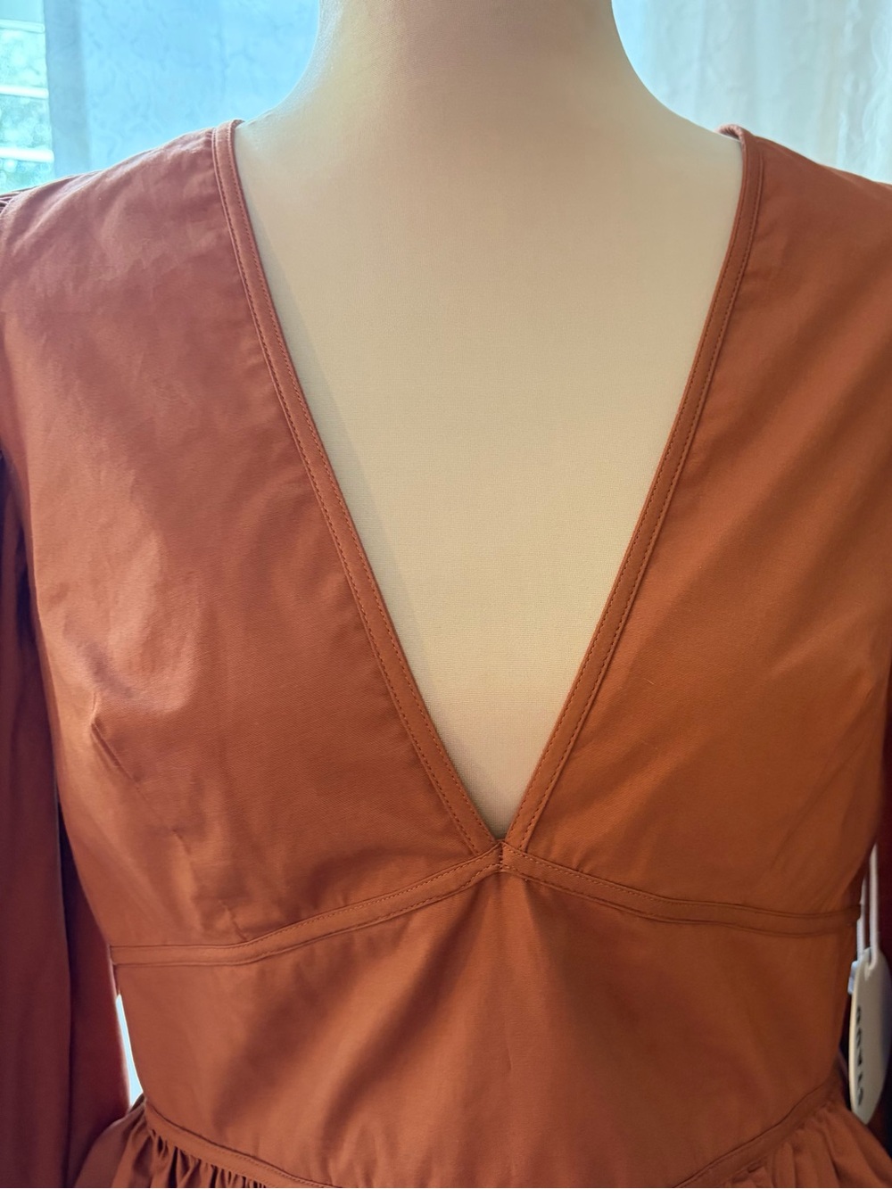 STAUD Luna Top Peplum V-Neck Blouse - Women size 10 new with tags - Picture 3 of 9